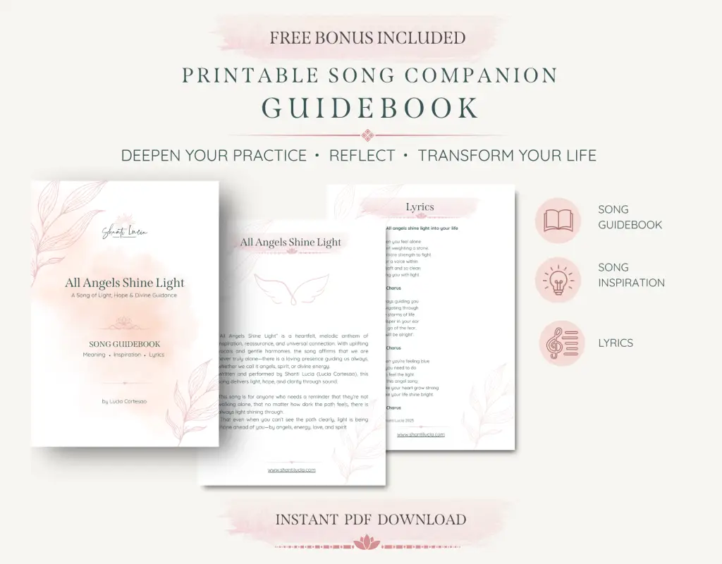 Guidebook included with the I Guidebook included with this motivational song by Shanti Lucia