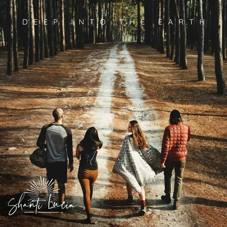 Deep Into the Earth song artwork showing friends walking along a forest path