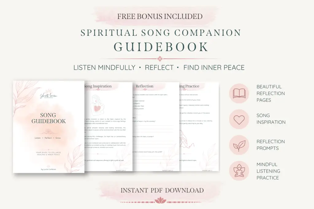 Spiritual Songs Reflection Companion – printable guide included with Shanti Lucia spiritual songs
